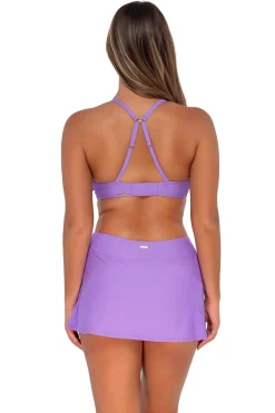 Sunsets Passion Flower Sporty Swim Skirt