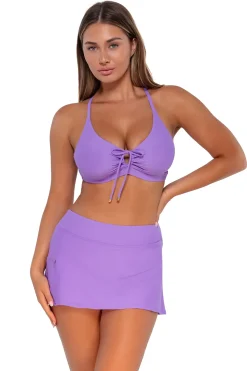 Sunsets Passion Flower Sporty Swim Skirt