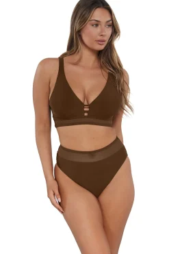 Sunsets Tiki Brown Annie High Waist Bottom