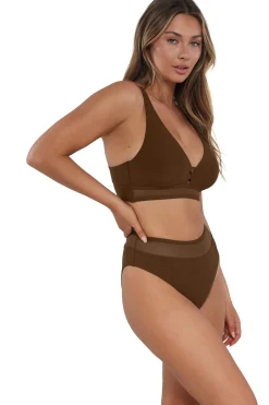 Sunsets Tiki Brown Annie High Waist Bottom