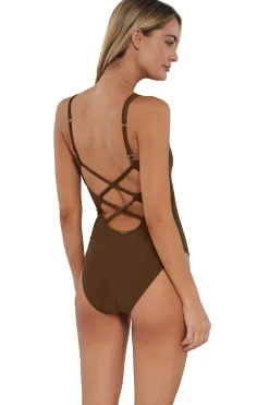 Sunsets Tiki Brown Veronica One Piece