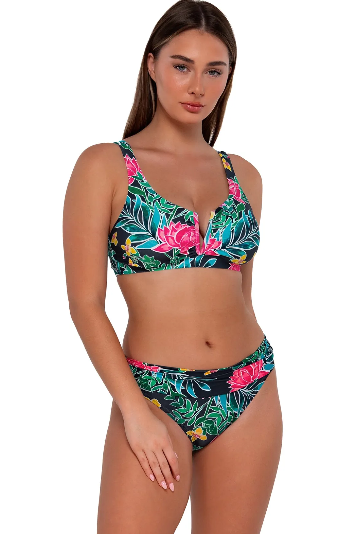 Sunsets Twilight Blooms Vienna V-Wire Top