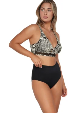 Sunsets Venice Seagrass Texture Capri High Waist Bottom