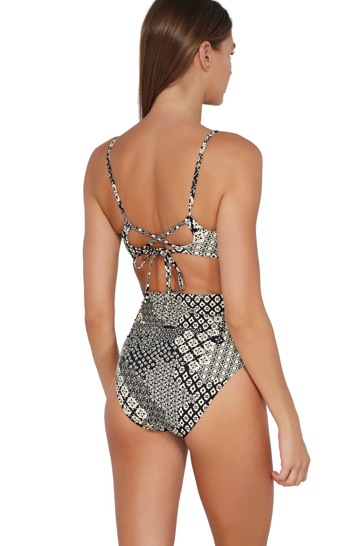 Sunsets Venice Seagrass Texture Hannah High Waist Bottom