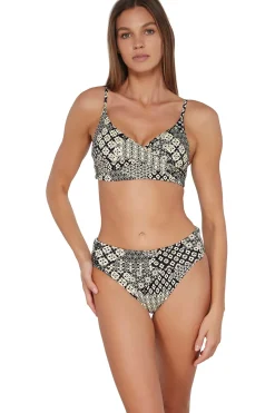 Sunsets Venice Seagrass Texture Hannah High Waist Bottom