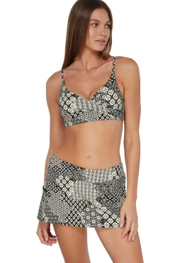 Sunsets Venice Seagrass Texture Sporty Swim Skirt Bottom