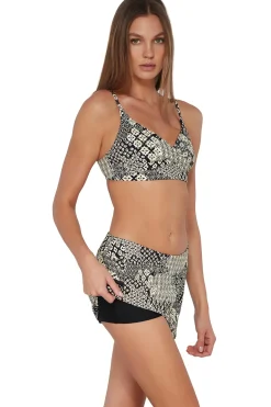 Sunsets Venice Seagrass Texture Sporty Swim Skirt Bottom