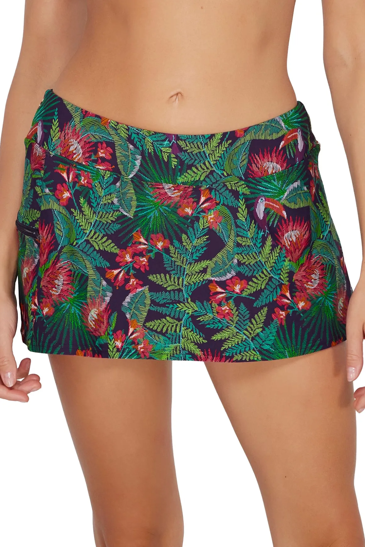 Sunsets Welcome To Rio Sporty Swim Skirt Bottom